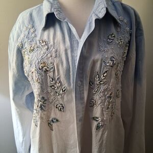 Preview International Sky Blue Ladies' Plus Shirt